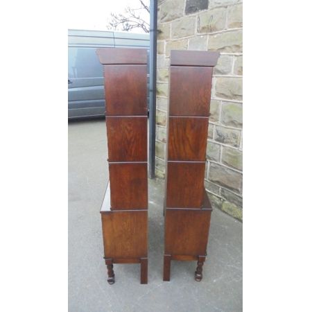 Antike edwardianische Eichen Bücherschränke britisch ca 1910