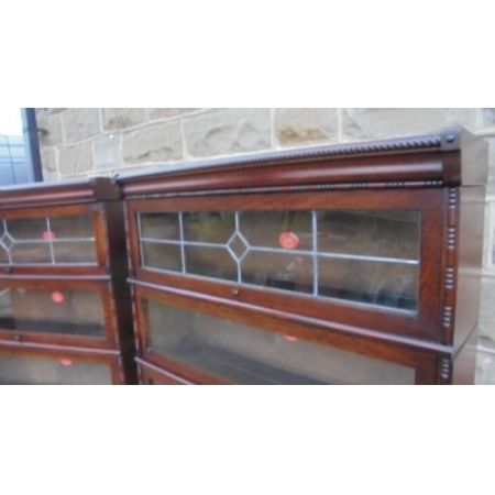 Antike edwardianische Eichen Bücherschränke britisch ca 1910