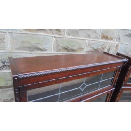 Antike edwardianische Eichen Bücherschränke britisch ca 1910