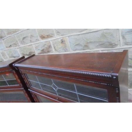 Antike edwardianische Eichen Bücherschränke britisch ca 1910