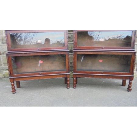 Antike edwardianische Eichen Bücherschränke britisch ca 1910