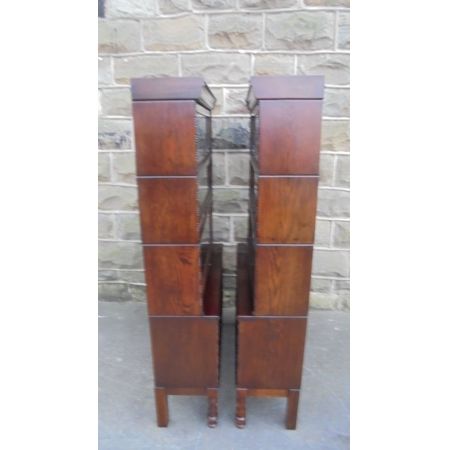 Antike edwardianische Eichen Bücherschränke britisch ca 1910