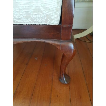 Edwardianische Mahagoni Massivholz Stühle Sessel Sitzbank antik ca 1890