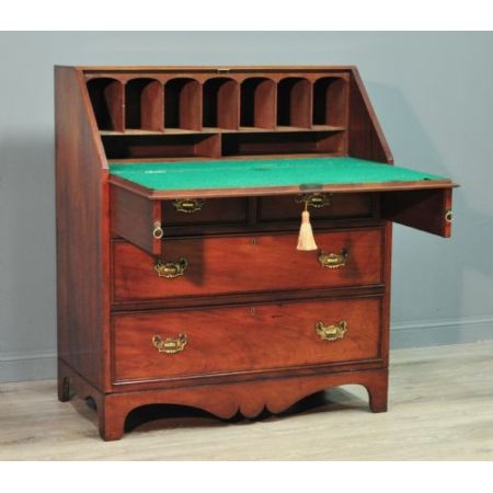 Viktorianischer antiker Mahagoni Sekretär englisch ca 1890