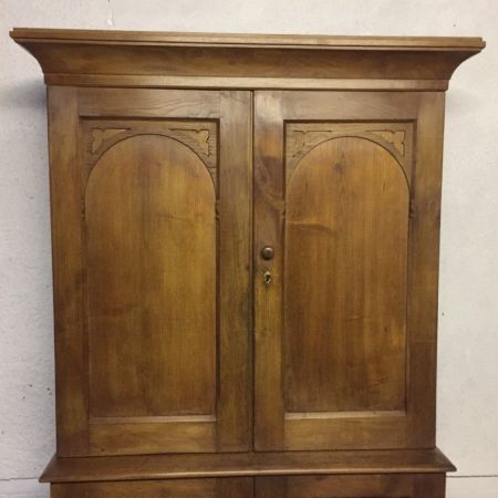 Viktorianischer Kirschbaum Kleiderschrank britisch antik ca 1860