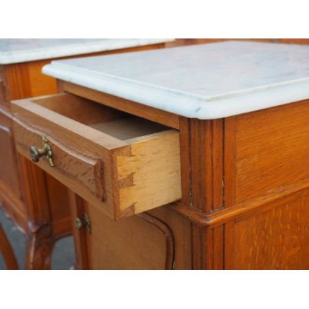 Antike Nachtschränke Nachttische Eiche englisch ca 1910