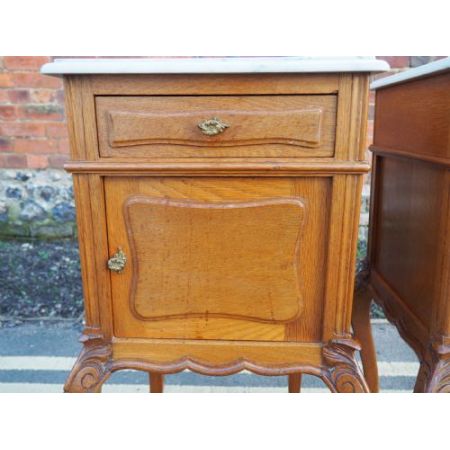 Antike Nachtschränke Nachttische Eiche englisch ca 1910