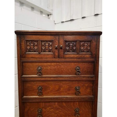 Antike britische Eichen Kommode ca 1920