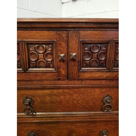 Antike britische Eichen Kommode ca 1920