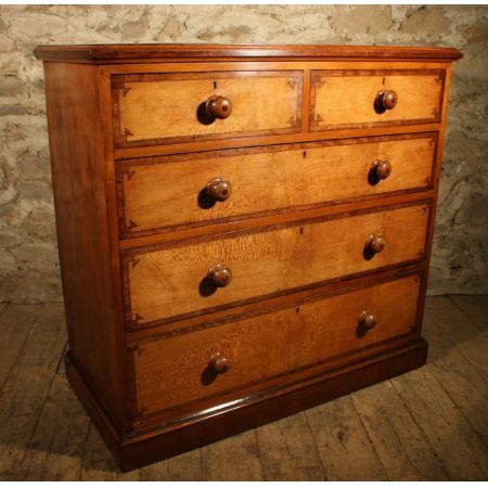 Viktorianische Bergahorn Kommode antik britisch ca 1860