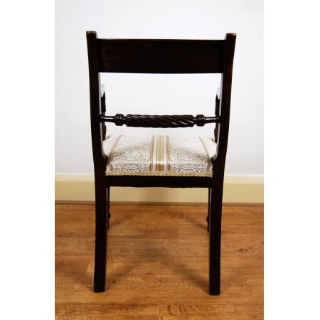 Britischer Regency Mahagoni Stuhl Küchenstuhl antik ca 1820
