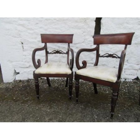 Viktorianische antike Mahagoni Stühle britisch ca 1860