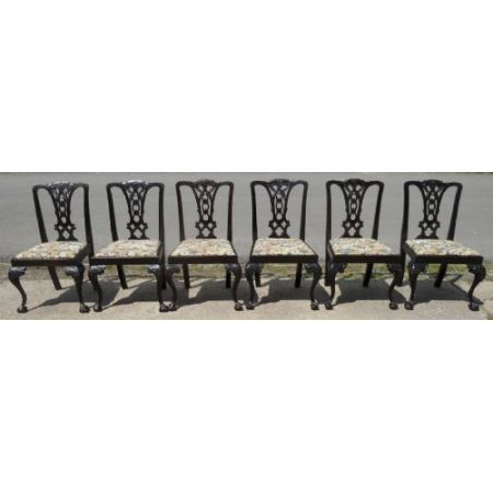 Antike britische Mahagoni Stühle Esszimmerstühle ca 1920