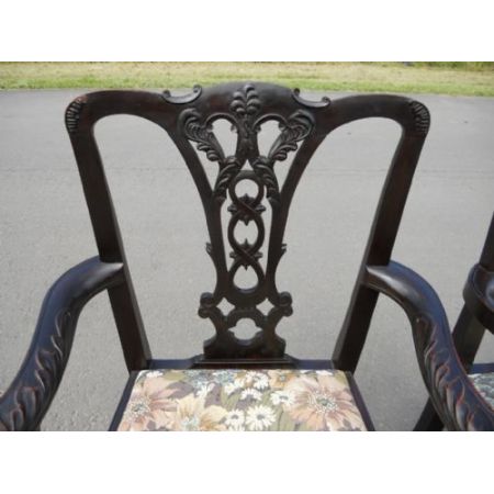 Antike britische Mahagoni Stühle Esszimmerstühle ca 1920