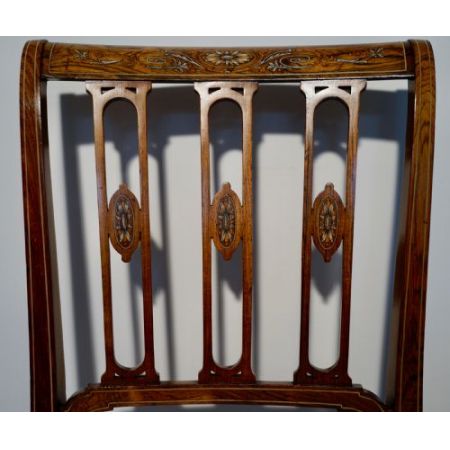 Edwardianische antike Palisander Stühle britisch ca 1890