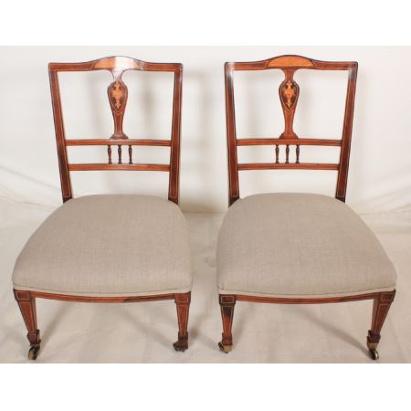 Antike britische Palisander Stühle Küchenstühle ca 1900