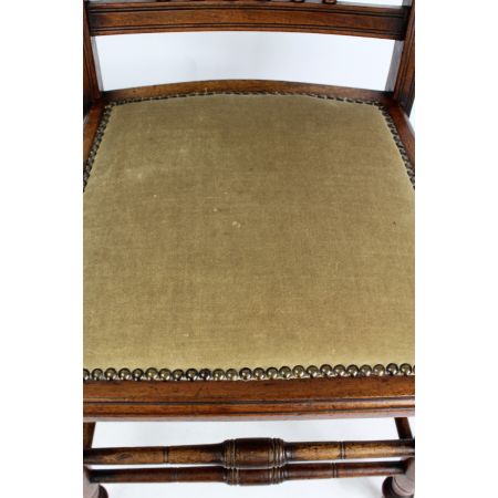 Edwardianische Arts & Crafts Nussbaum Stühle englisch antik ca 1890