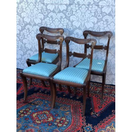 Antike englische Regency Stühle Palisander ca 1810