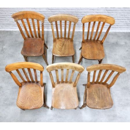 Antike viktorianische Ulmen Buchen Stühle Windsor Landhaus ca 1860