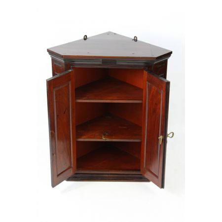 Antiker Arts & Crafts Mahagoni Eckschrank Schrank Hängeschrank britisch ca 1890