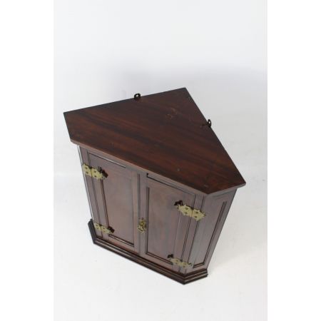 Antiker Arts & Crafts Mahagoni Eckschrank Schrank Hängeschrank britisch ca 1890