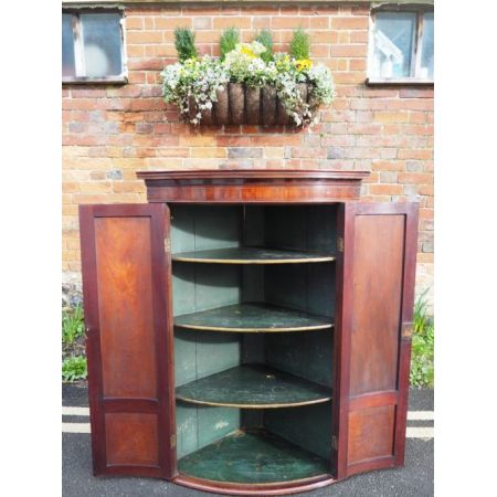 Georgianischer britischer Mahagoni Eckschrank Schrank antik ca 1800