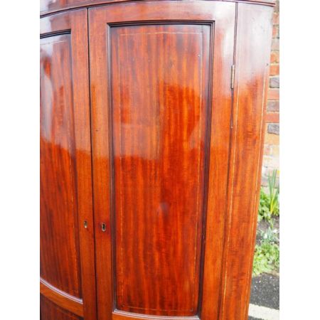 Georgianischer britischer Mahagoni Eckschrank Schrank antik ca 1800