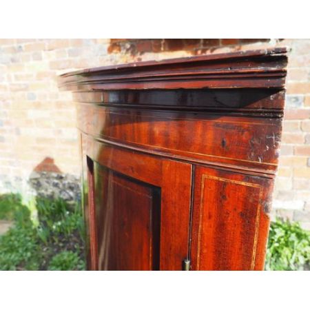 Georgianischer britischer Mahagoni Eckschrank Schrank antik ca 1800