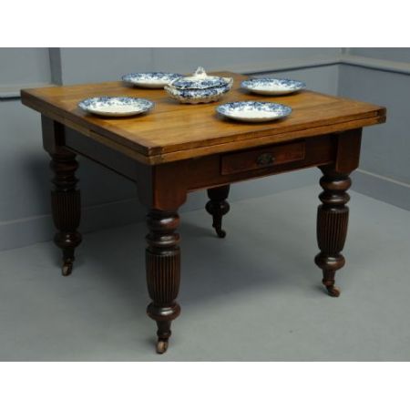 Viktorianischer antiker Kiefern Mahagoni Esstisch ca 1890