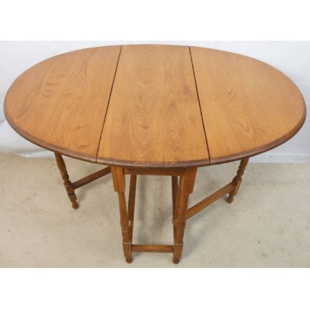 Antiker britischer Eichen Esstisch Gateleg ca 1930