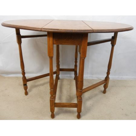 Antiker britischer Eichen Esstisch Gateleg ca 1930