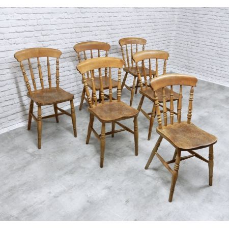 Englische antike Landhaus Stühle Ulme Buche Küchenstühle ca 1890