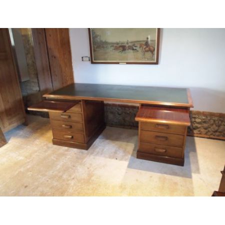 Antiker Art Deco Mahagoni Schreibtisch englisch 1920