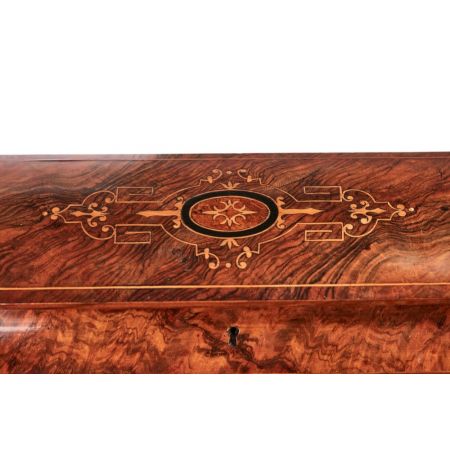 Viktorianischer antiker Davenport Schreibtisch Nussbaum ca 1860