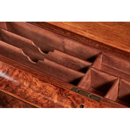 Viktorianischer antiker Davenport Schreibtisch Nussbaum ca 1860