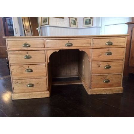 Antiker viktorianischer Kiefern Schreibtisch englisch ca 1860