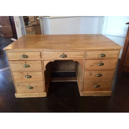 Antiker viktorianischer Kiefern Schreibtisch englisch ca 1860