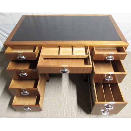 Antiker Art Deco Schreibtisch Nussbaum englisch ca 1930