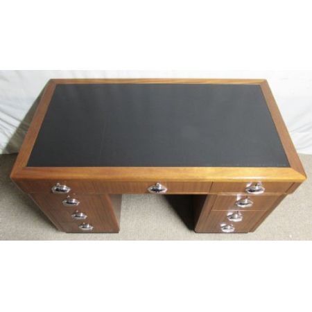 Antiker Art Deco Schreibtisch Nussbaum englisch ca 1930