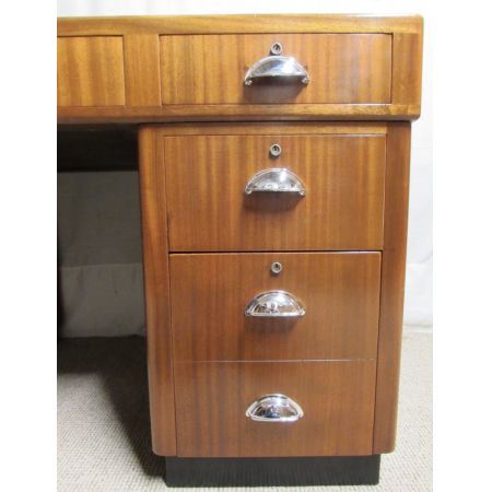 Antiker Art Deco Schreibtisch Nussbaum englisch ca 1930