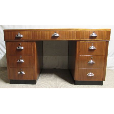 Antiker Art Deco Schreibtisch Nussbaum englisch ca 1930