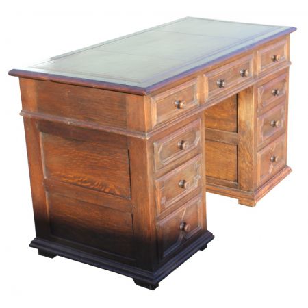 Antiker britischer Eichen Schreibtisch ca 1920