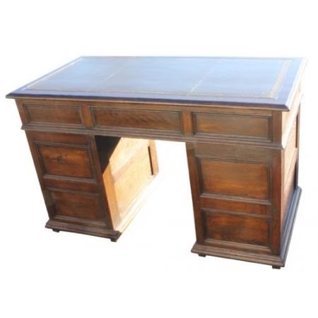 Antiker britischer Eichen Schreibtisch ca 1920