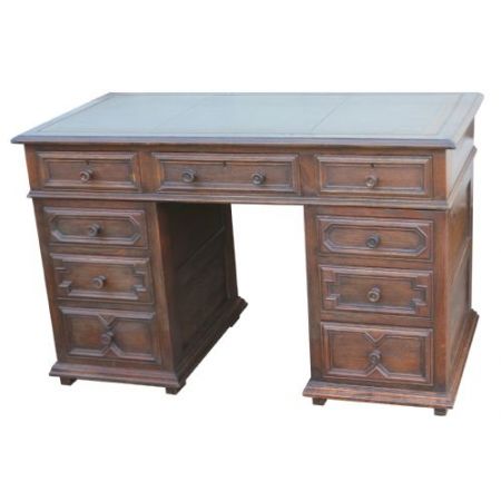 Antiker britischer Eichen Schreibtisch ca 1920