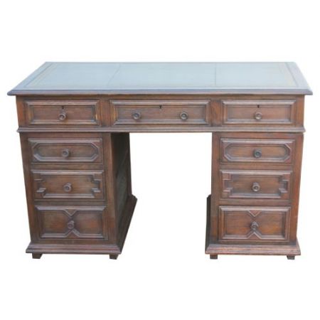 Antiker britischer Eichen Schreibtisch ca 1920