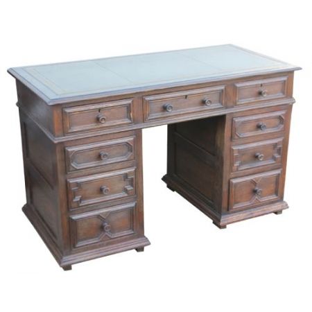 Antiker britischer Eichen Schreibtisch ca 1920