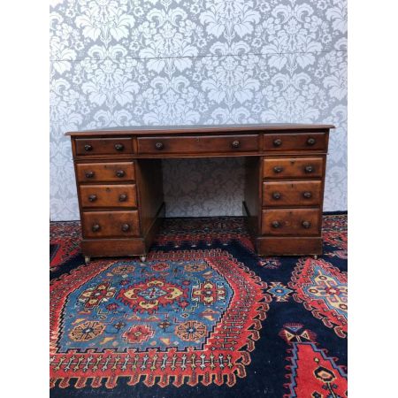 Viktorianischer antiker Mahagoni Schreibtisch englisch ca 1860