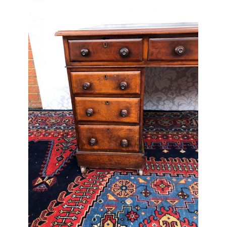 Viktorianischer antiker Mahagoni Schreibtisch englisch ca 1860