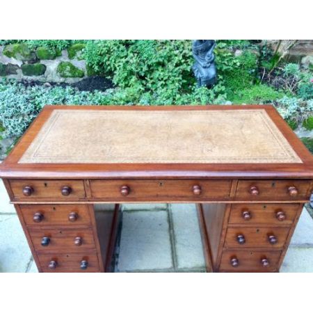 Viktorianischer antiker Mahagoni Schreibtisch englisch  ca 1860