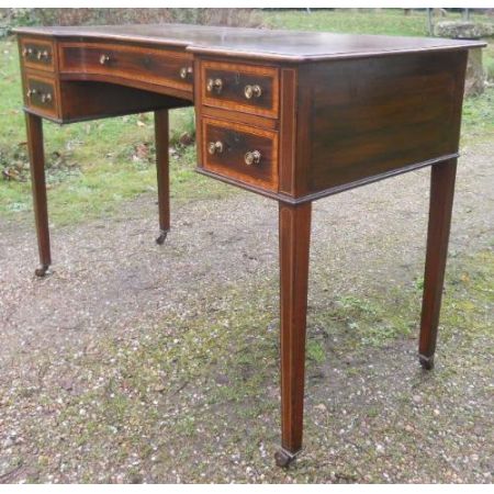 Edwardianischer antiker Mahagoni Schreibtisch britisch ca 1900